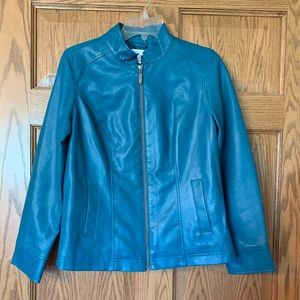 Blue Christopher & banks leather jacket